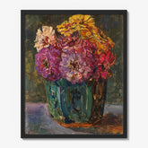 Still Life with Zinnias in a green Jar by Floris Verster - thumbnail_1_bf_66fe81288213847b6f357c0e